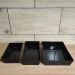 Kit 5 Travessas Retangulares 2,2L Pretas Salada Sobremesa Petisco Cozinha Restaurantes Coza