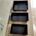 Kit 5 Travessas Retangulares 2,2L Pretas Salada Sobremesa Petisco Cozinha Restaurantes Coza