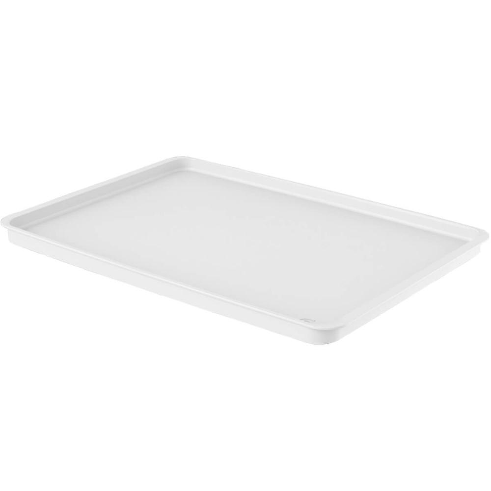 Kit 6 Bandejas Plásticas Brancas 34x24cm Self Service Coza L