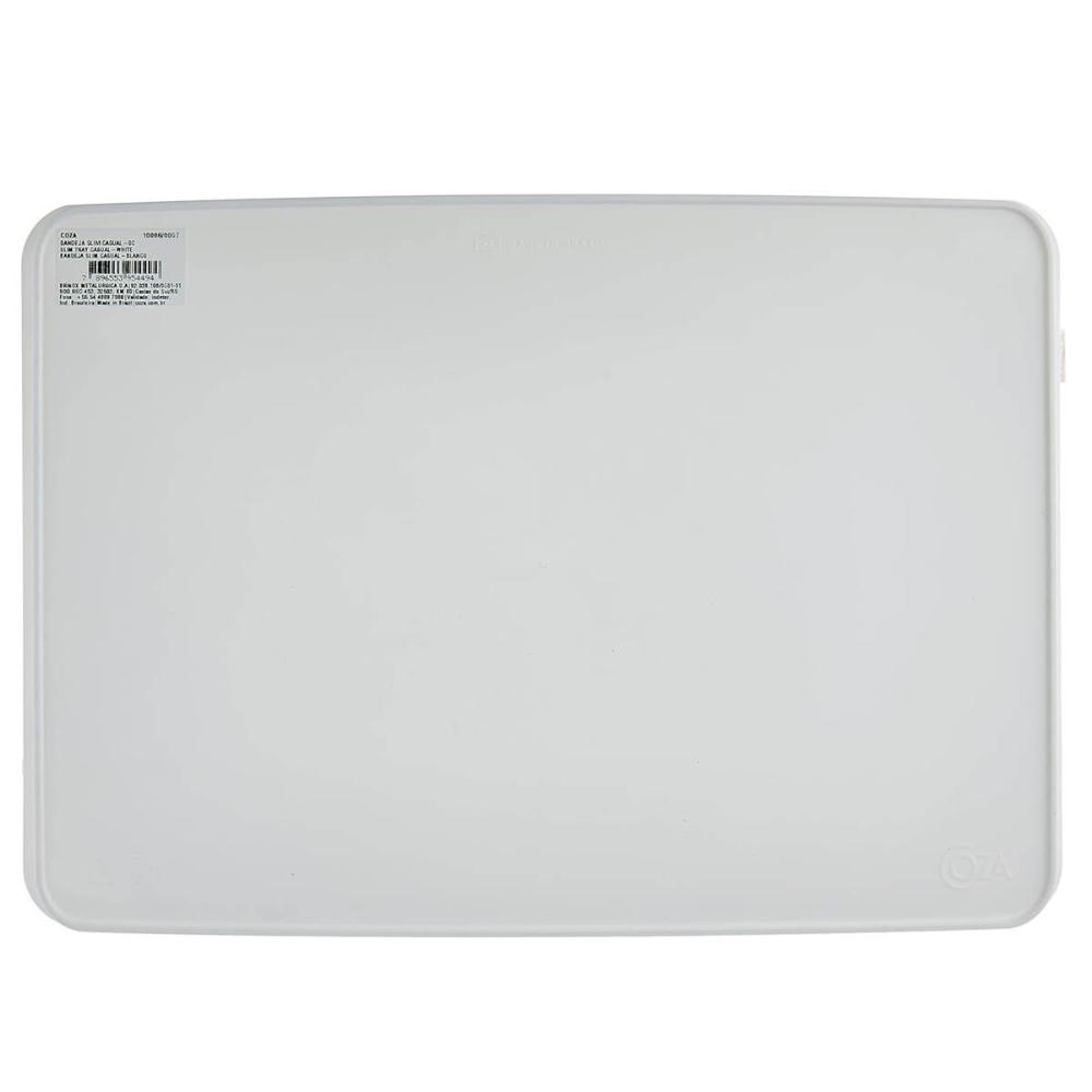 Kit 6 Bandejas Plásticas Brancas 34x24cm Self Service Coza L