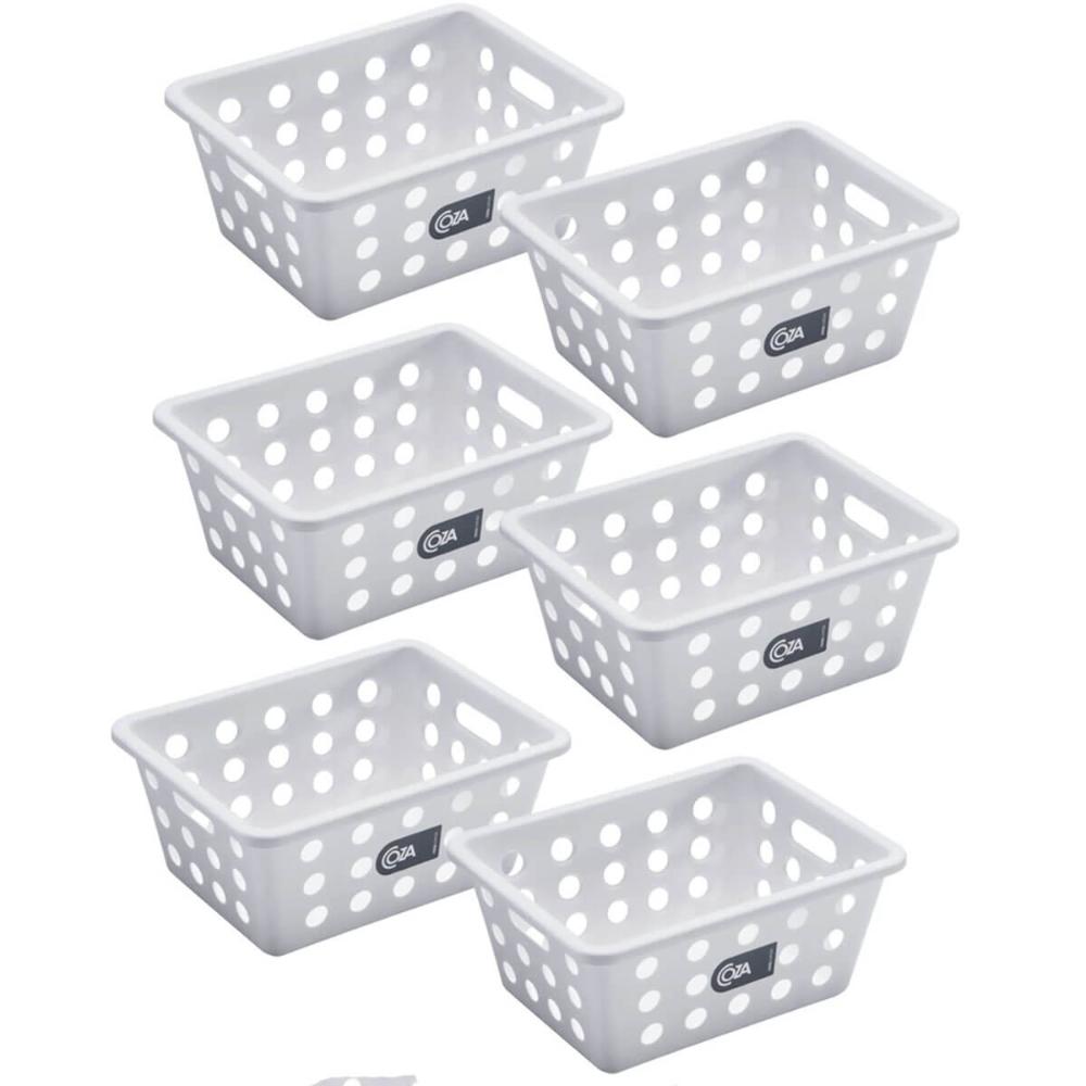 Kit 6 Cestos Plásticos para Servir Batata Frita Pastéis Quei