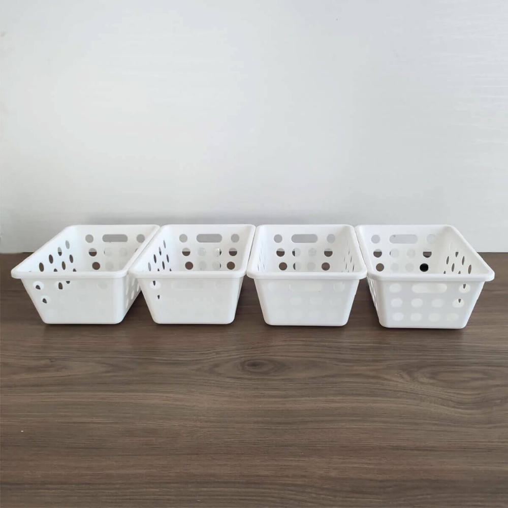 Kit 6 Cestos Plásticos para Servir Batata Frita Pastéis Quei