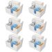Kit 6 Porta Sachês Guardanapos Açúcar Organizadores Bancada Branco