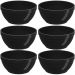 Kit 6 Tigelas Bowls Cumbucas 300ml Para Servir Preto Uno Coza 11,5x5cm Redondo Potinhos