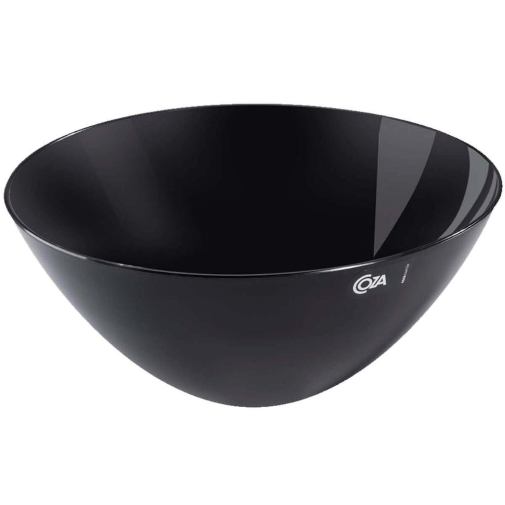 Kit 6 Tigelas Saladeiras para Servir Coza Essential Pretas 3,5L Bowls Pipoca Sobremesas Alimentos