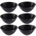 Kit 6 Tigelas Saladeiras para Servir Coza Essential Pretas 3,5L Bowls Pipoca Sobremesas Alimentos