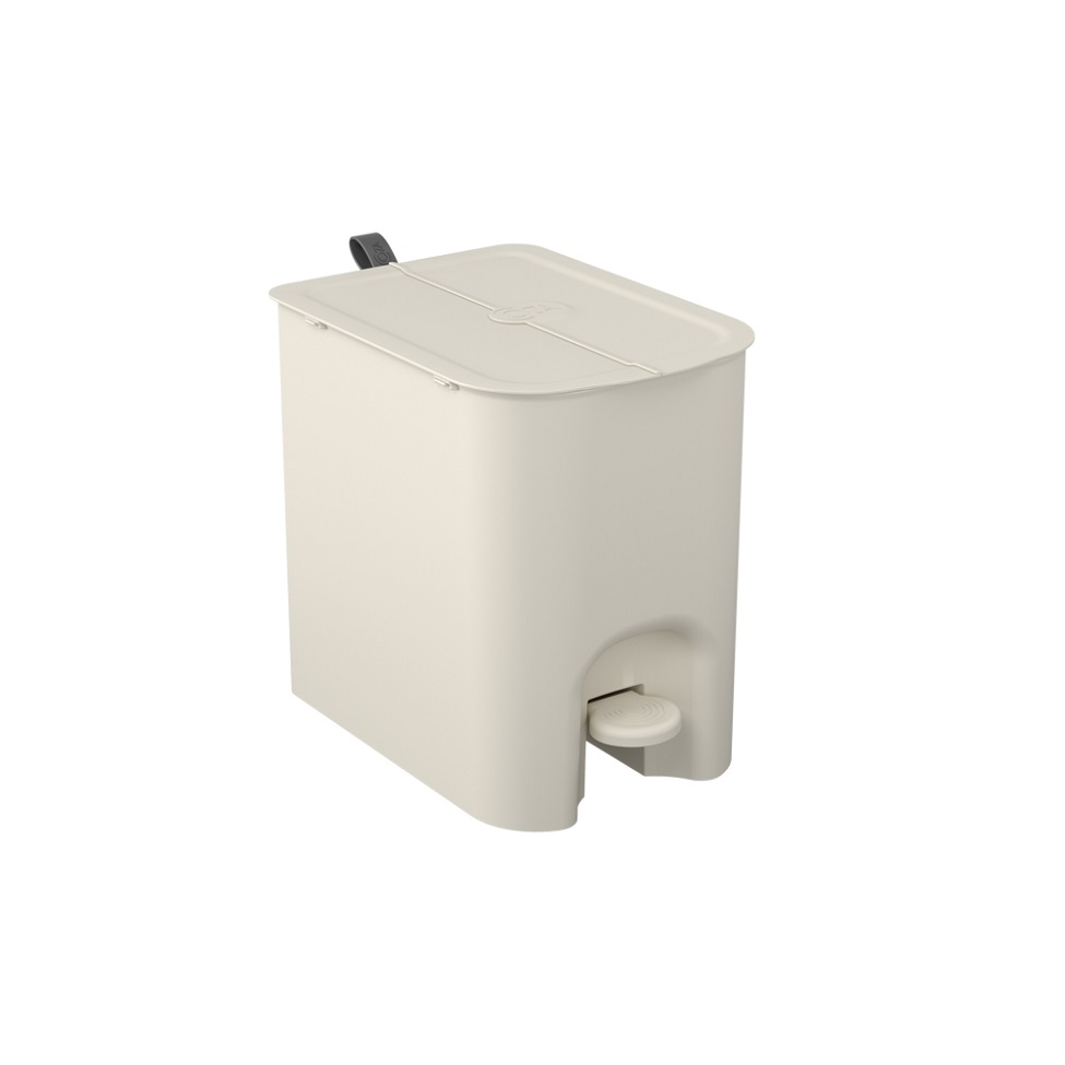 Lixeira Borboleta Cinza Clara 12 L