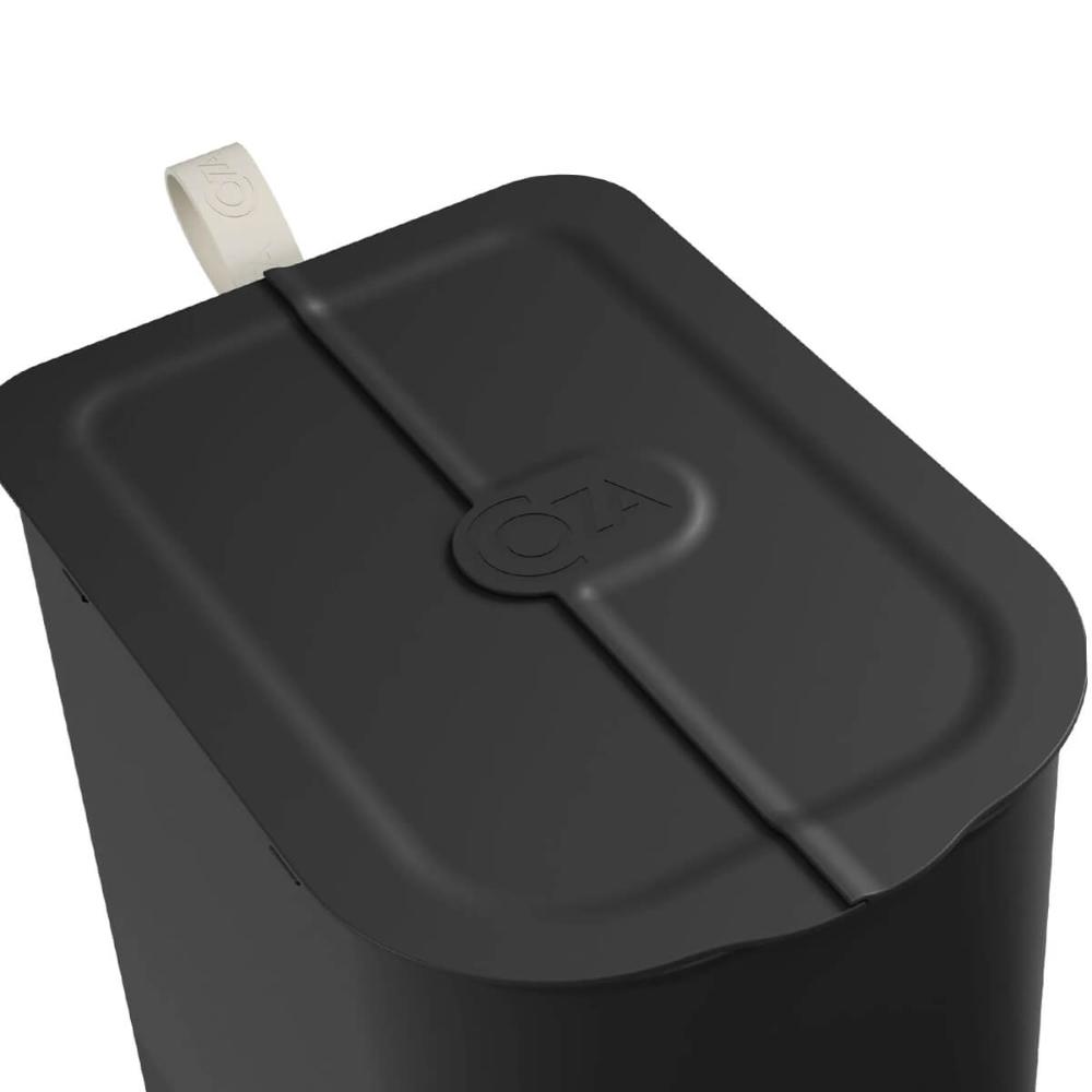 Lixeira Borboleta com Pedal 6L de Banheiro Coza Preta Alça Interna Sacola Lixo