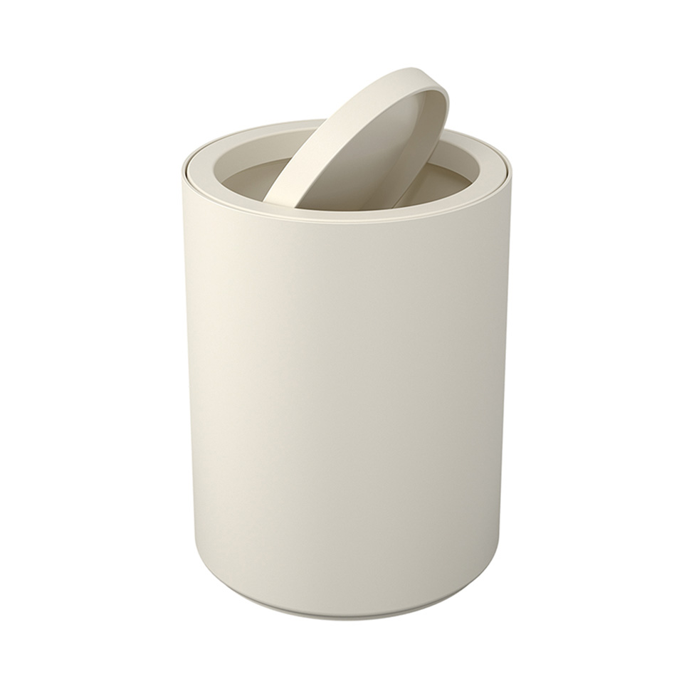 Lixeira com Tampa Basculante 1L Serene Cinza Claro