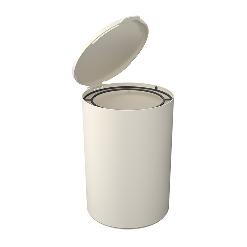 Lixeira com Tampa Serene 5L Cinza Claro