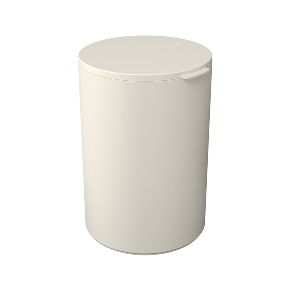 Lixeira com Tampa Serene 5L Cinza Claro
