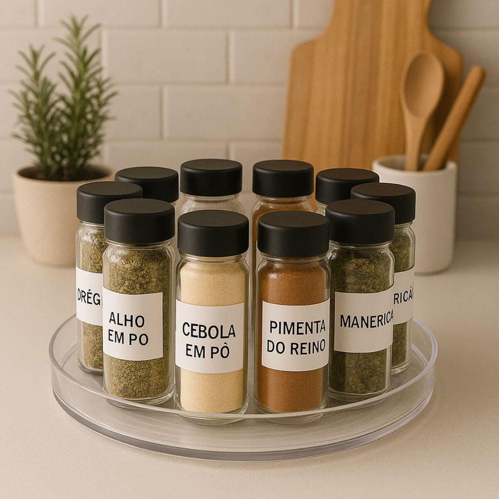 Organizador Giratório Multiuso Incolor 29x3cm Dry Coza Tempe