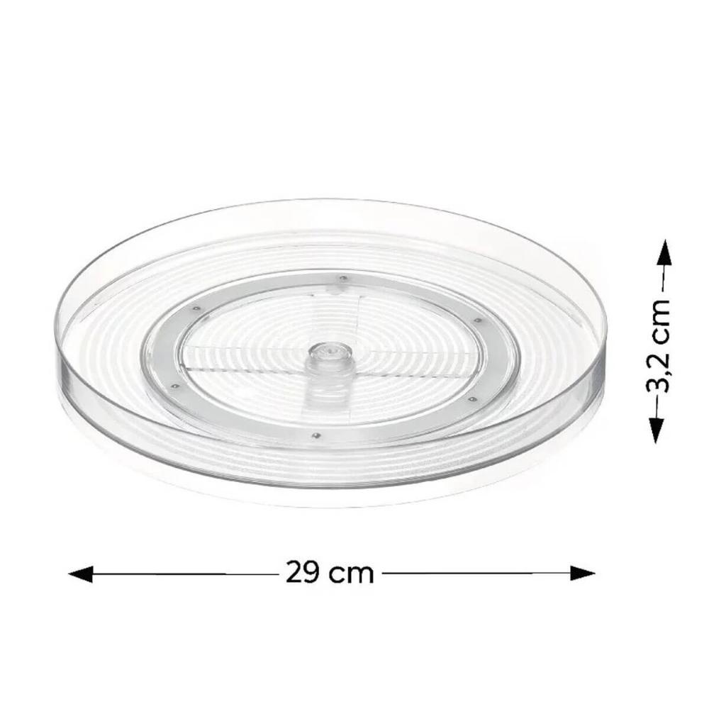 Organizador Giratório Multiuso Incolor 29x3cm Dry Coza Tempe