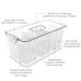 Organizador de Geladeira 6l Com 3 Cestos Plástico Frutas Dry Coza Grande Cozinha