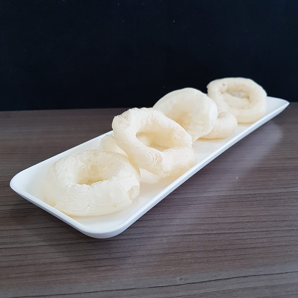 Petisqueira Retangular Prato Porta Petisco Coza Grande Branco