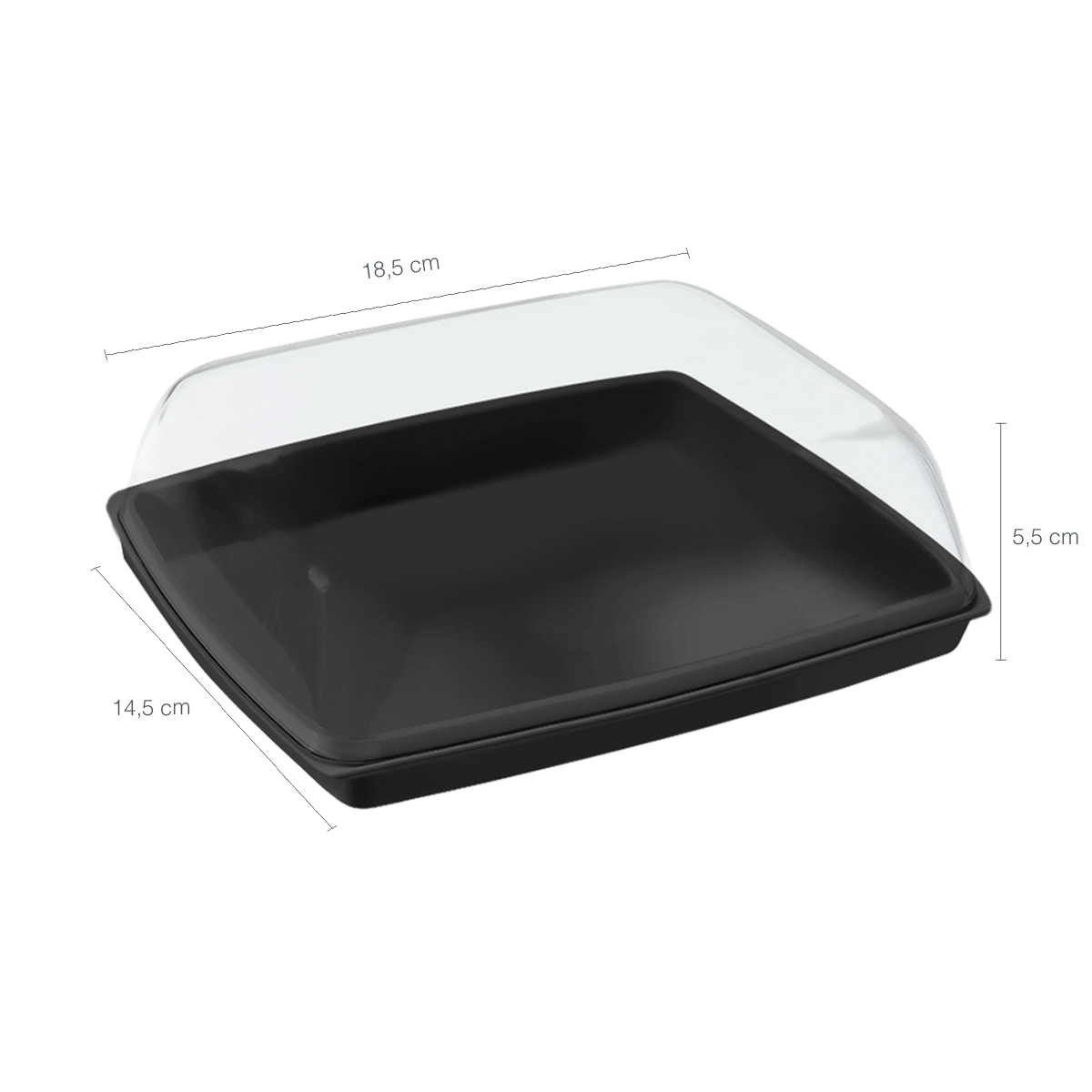 Porta Frios Com Tampa De Plástico Para Guardar Frios Coza Preto
