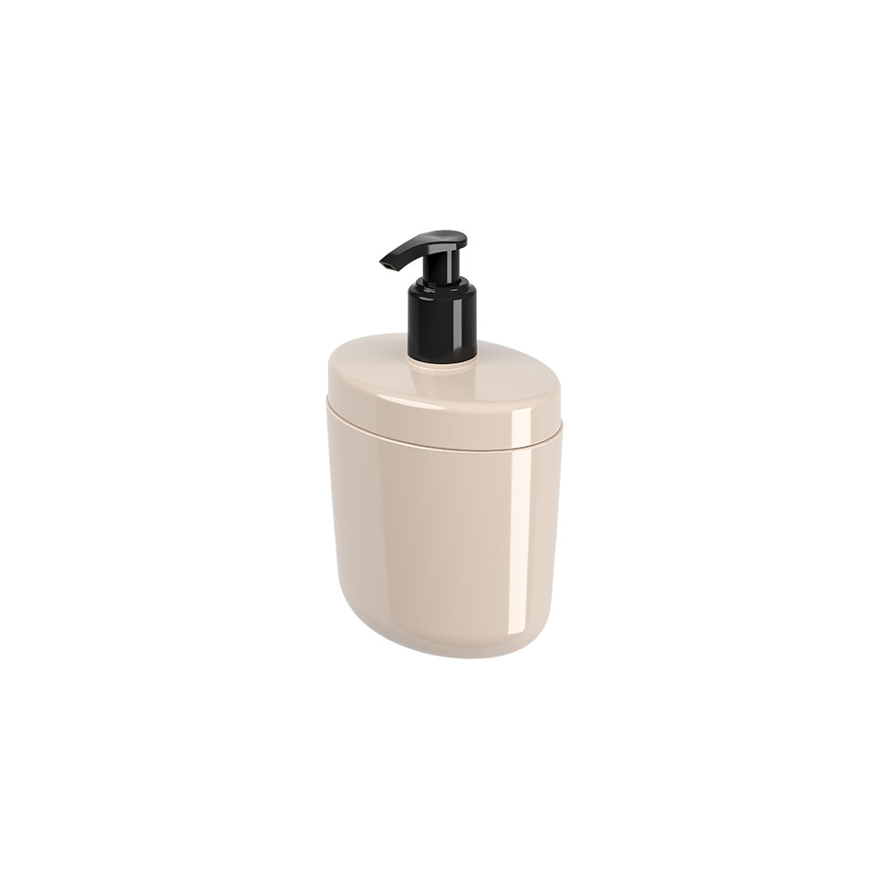 Porta-Sabonete Líquido Flora Areia 450 ml