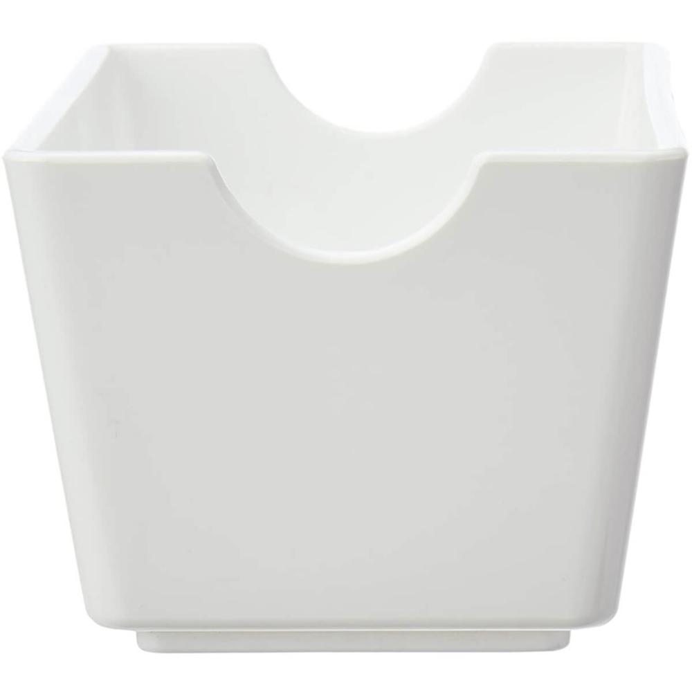 Porta Sachês Molhos Uno Coza Branco 11x6,5x5cm Suporte Organizador de Mesa Chá Açúcar