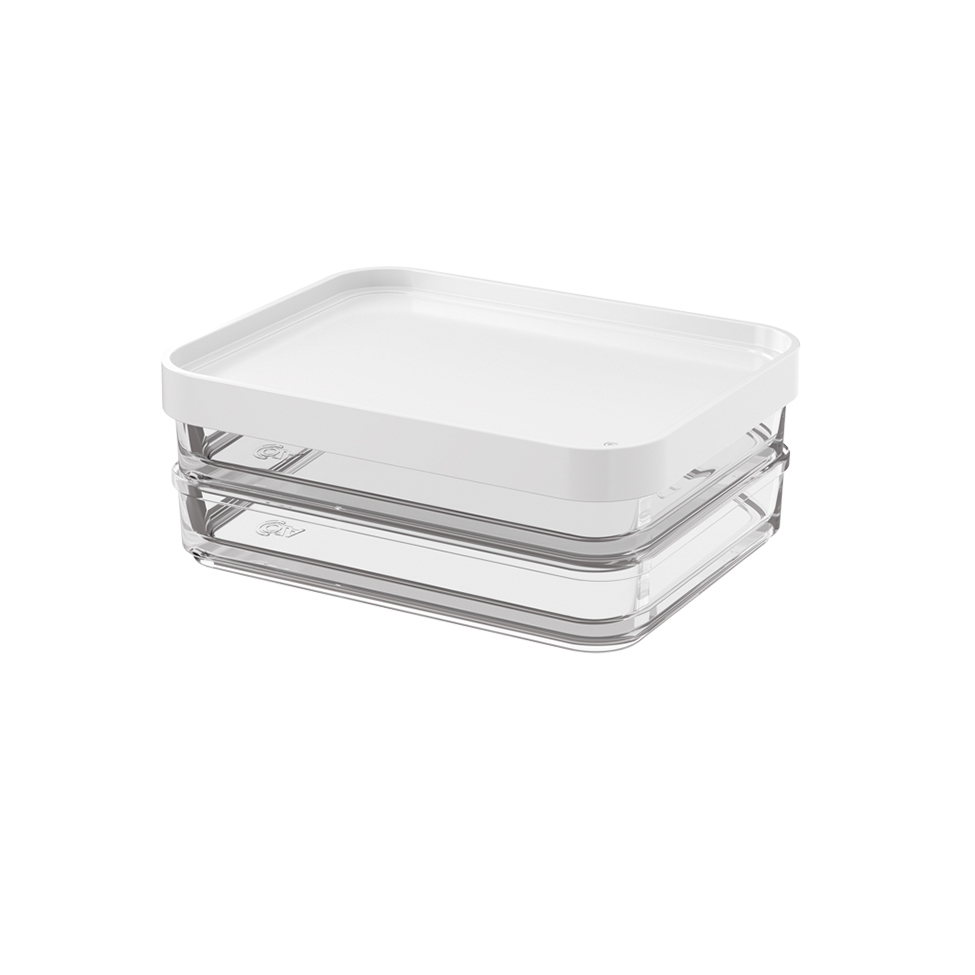 Pote Clear Duo Branco
