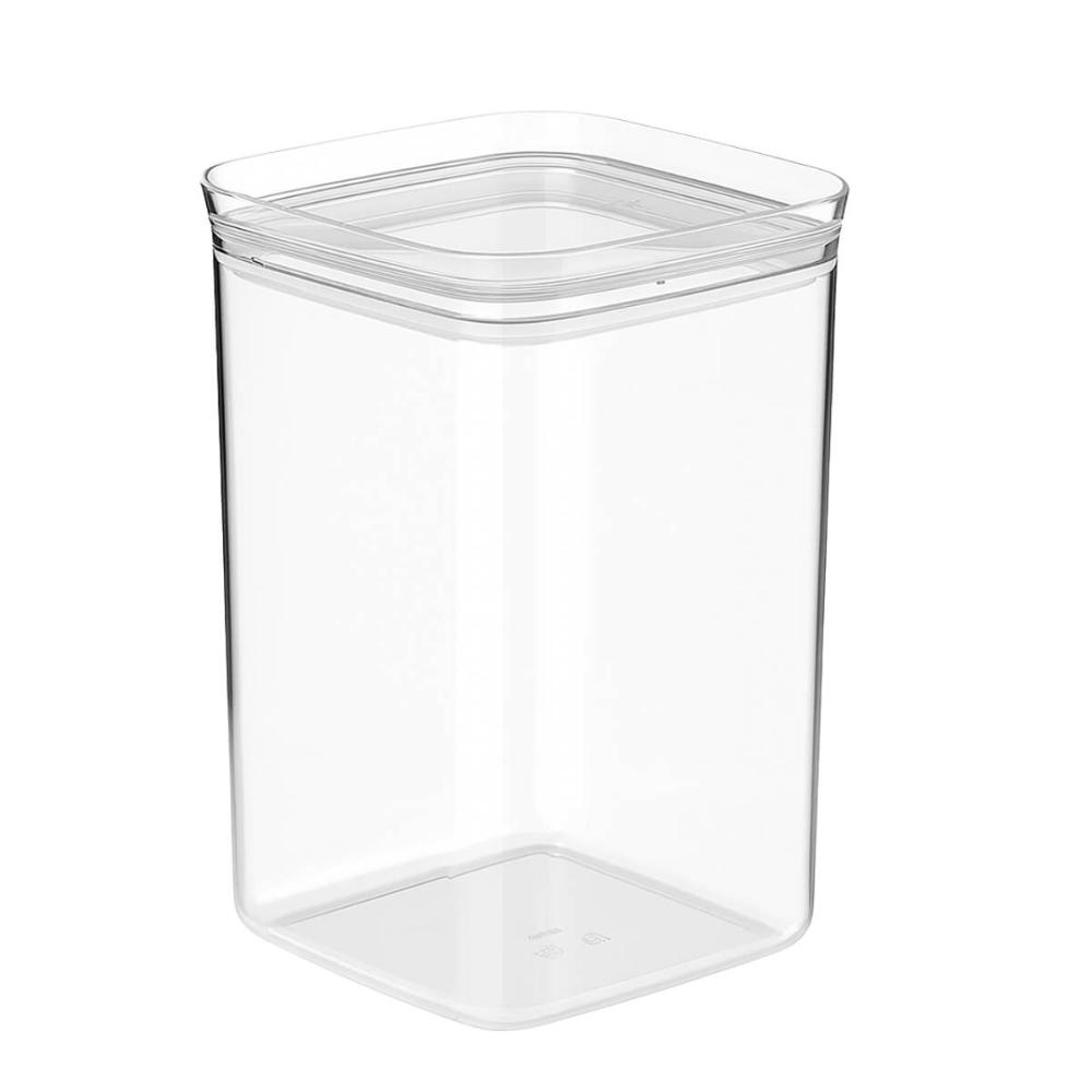 Pote Quadrado 1,4L Porta Mantimentos Farinha Trigo Açúcar Organizador Condimentos Cinquetti