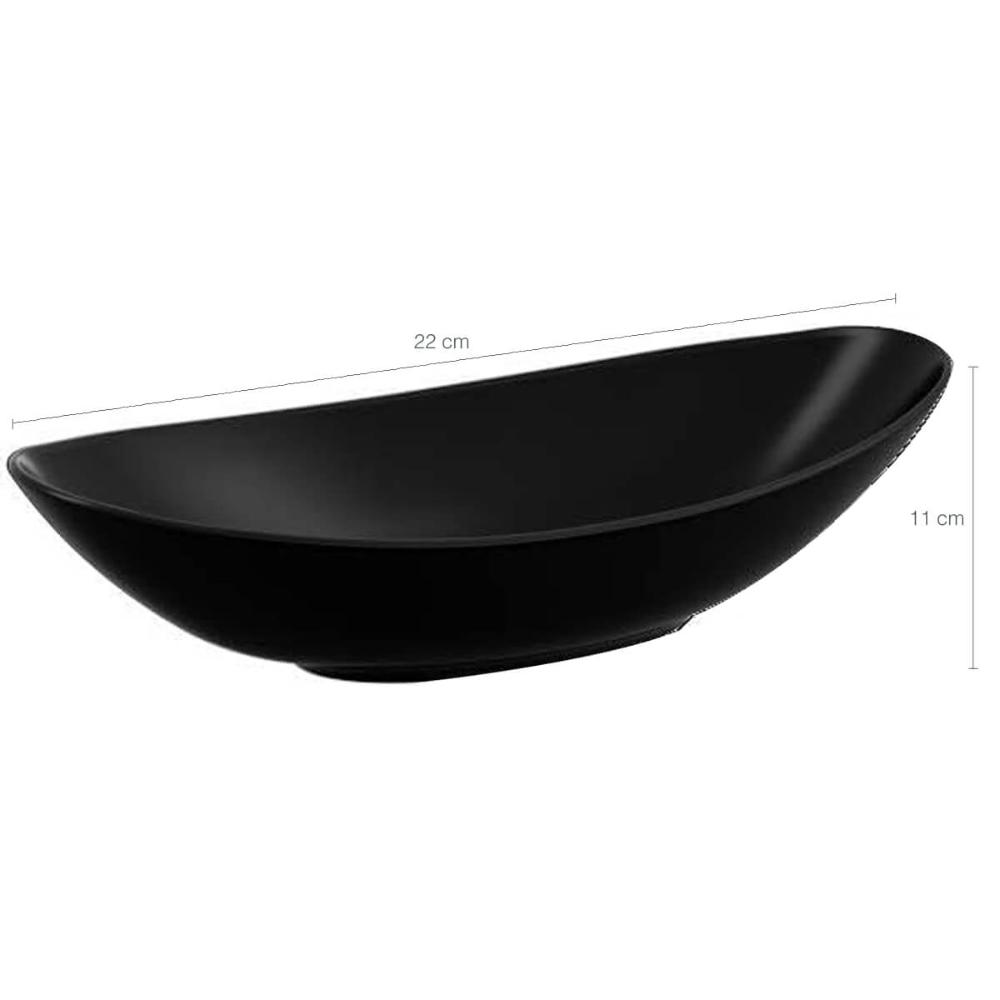 Pote Travessa Canoa Essential Coza Preto 350ml Petiscos Porç