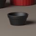 Ramekin 30ml Molho Maionese Shoyu Restaurante Preto Ramequim Oriental Uno Coza Canelado
