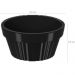 Ramekin 30ml Molho Maionese Shoyu Restaurante Preto Ramequim Oriental Uno Coza Canelado