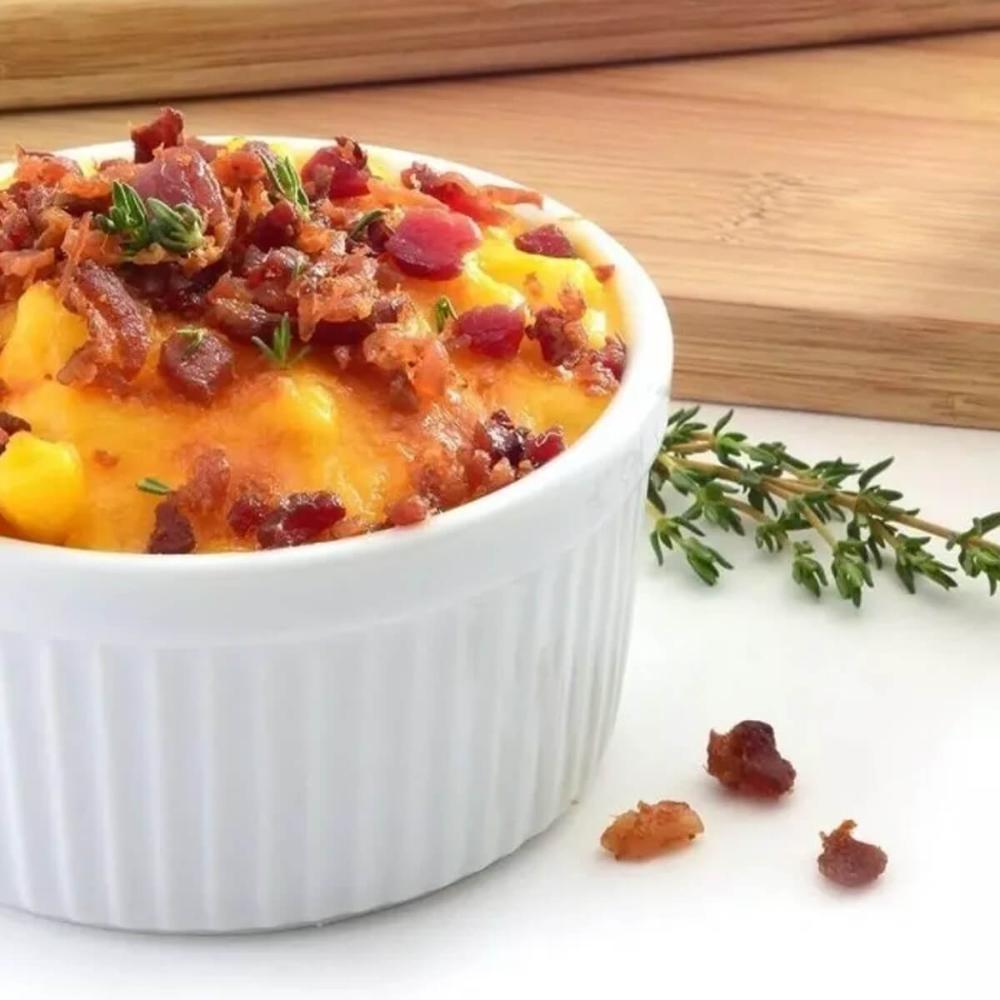 Ramekin Grande 220ml Branco Plástico Canelado Petisqueira Po