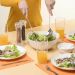 Saladeira Triangular 3,5L Branca Plástico Pote de Salada Mesa Coza Cozy