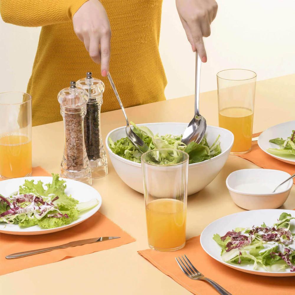 Saladeira Triangular 3,5L Branca Plástico Pote de Salada Mesa Coza Cozy