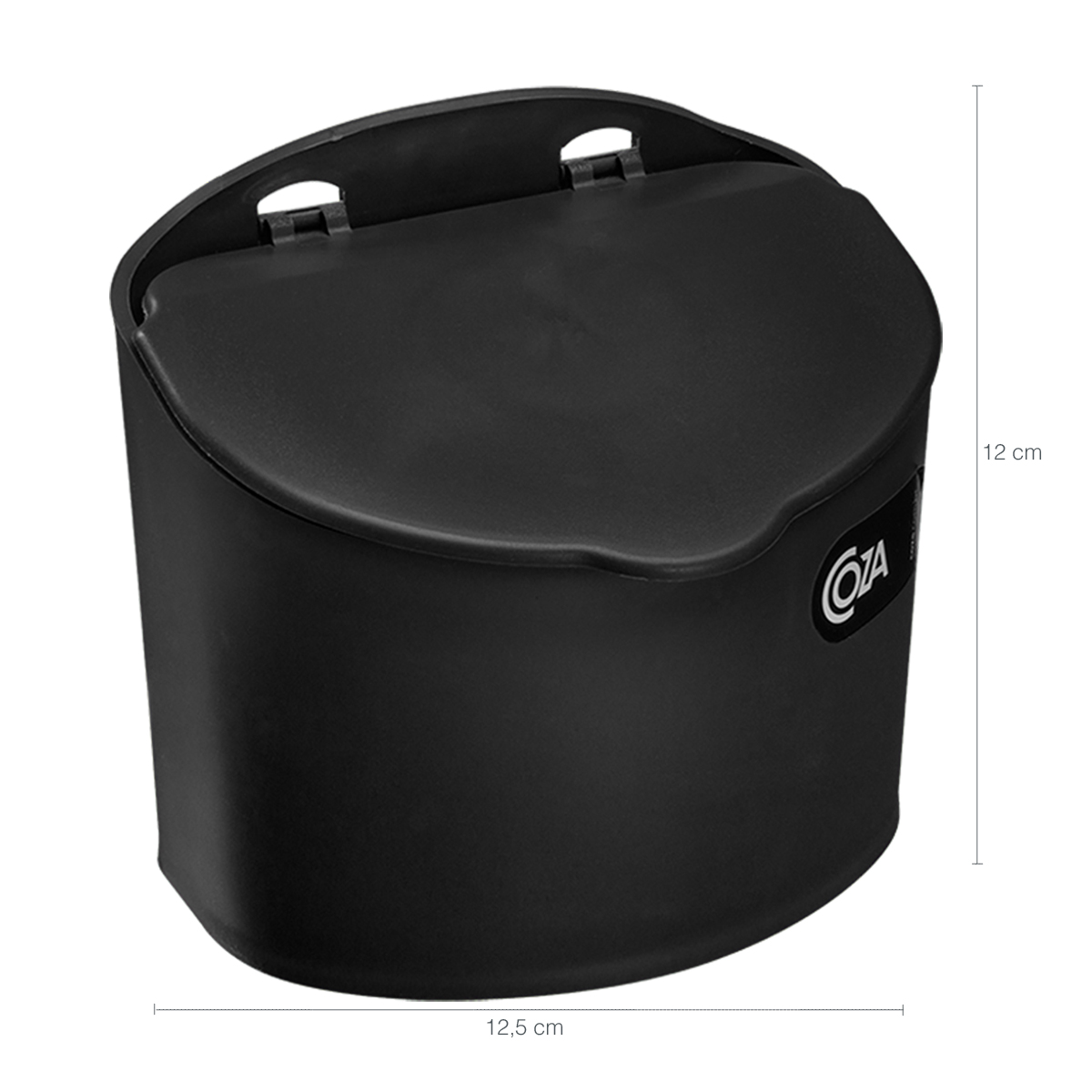 Saleiro Plástico Com Tampa Cozinha 500G Coza Cozinha Parede Preto