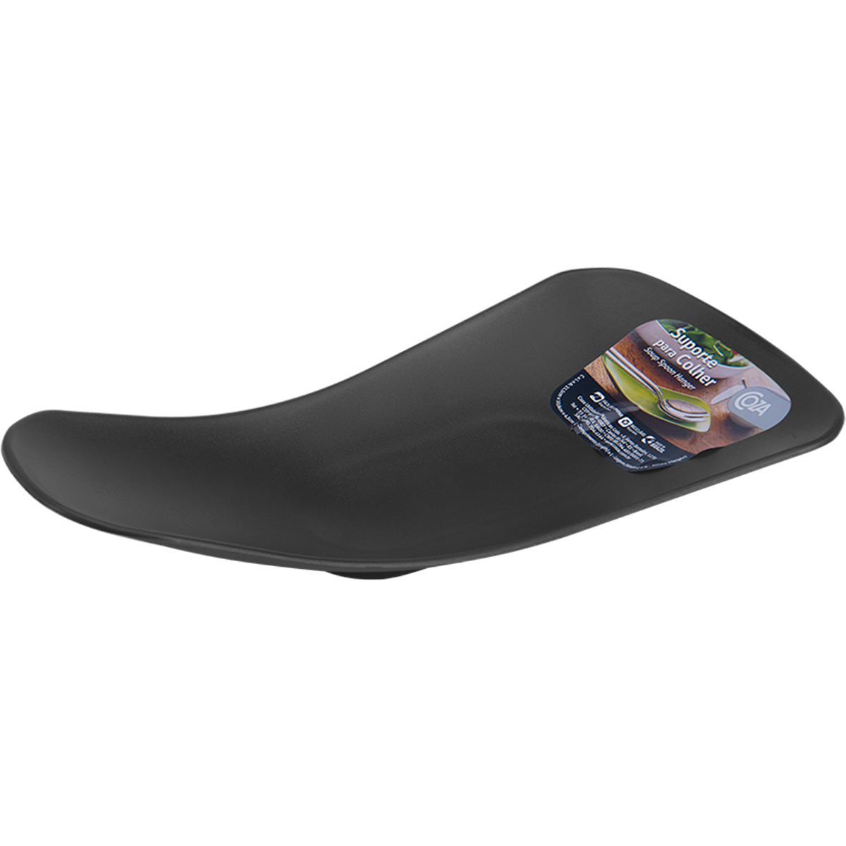 Suporte Para Colher Bancada Organizador Plástico Gourmet Preto