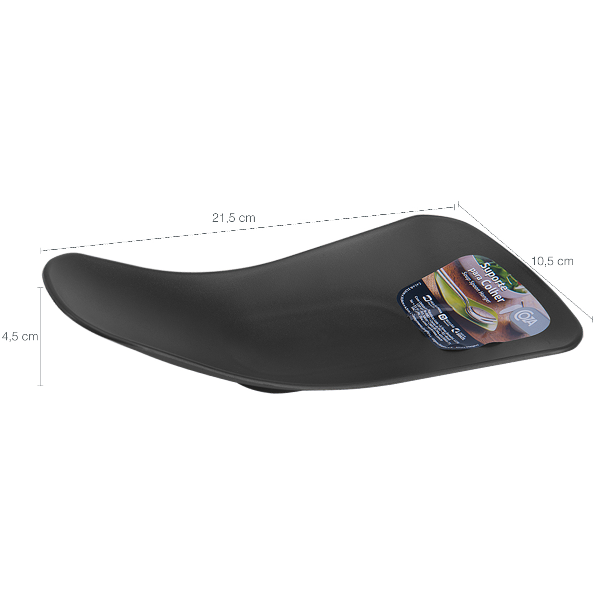 Suporte Para Colher Bancada Organizador Plástico Gourmet Preto