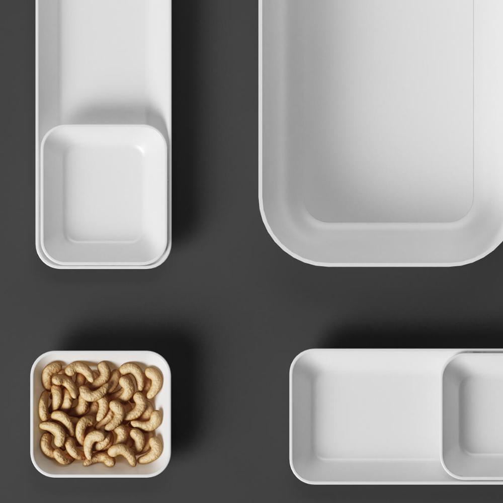 Travessa Bandejinha de Servir Petiscos Branco 10x9cm Sushi M