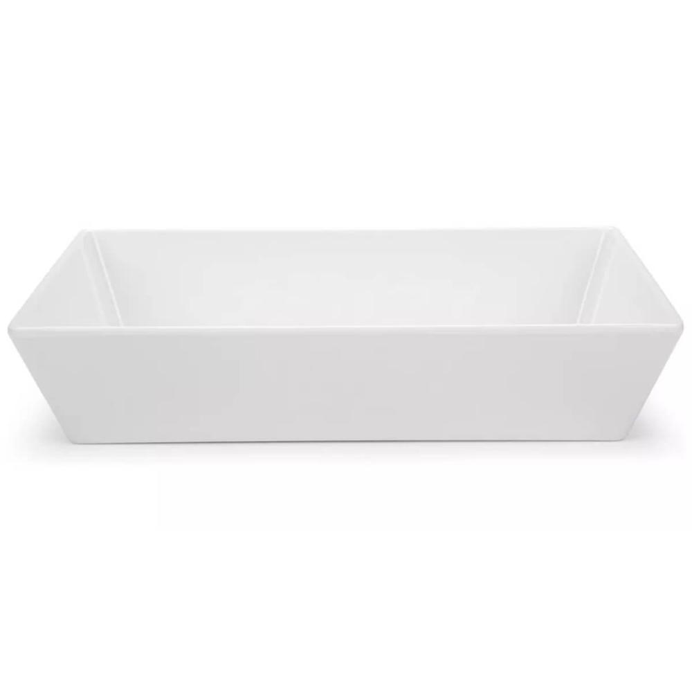 Travessa Retangular 3l Branca Grande para Servir a Mesa Sala