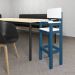 Cadeira Alta Refeição Infantil Criança Restaurante Lanchonete MDF Azul/Branco L12
