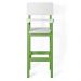 Cadeira Alta Refeição Infantil Criança Restaurante Lanchonete MDF Verde/Branco L12