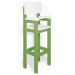Cadeira Alta Refeição Infantil Criança Restaurante Lanchonete MDF Verde/Branco L12