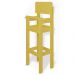 Kit 2 Cadeiras Alta Refeição Infantil Criança Restaurante Lanchonete MDF Amarelo Mel L12