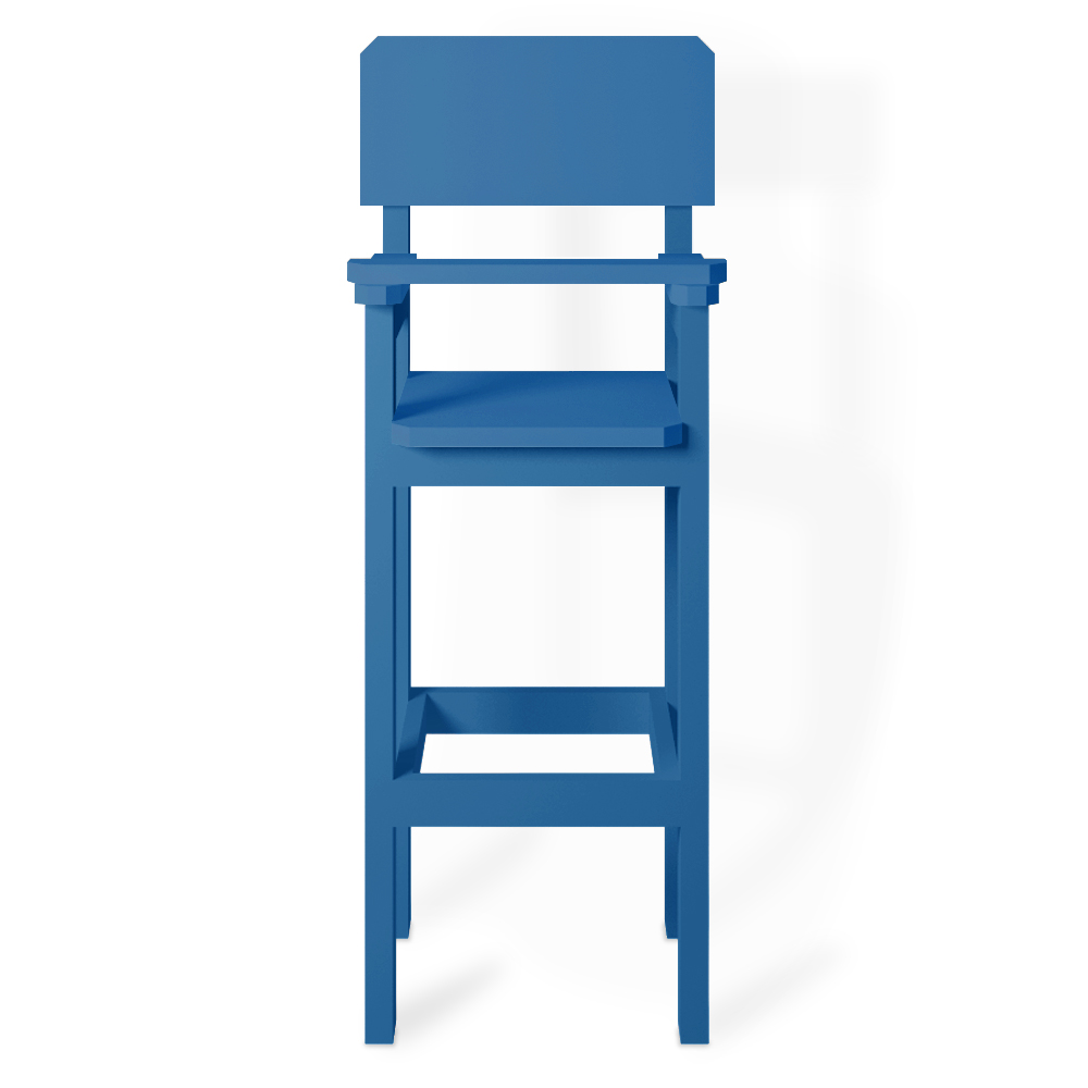 Kit 2 Cadeiras Alta Refeição Infantil Criança Restaurante Lanchonete MDF Azul Claro L12