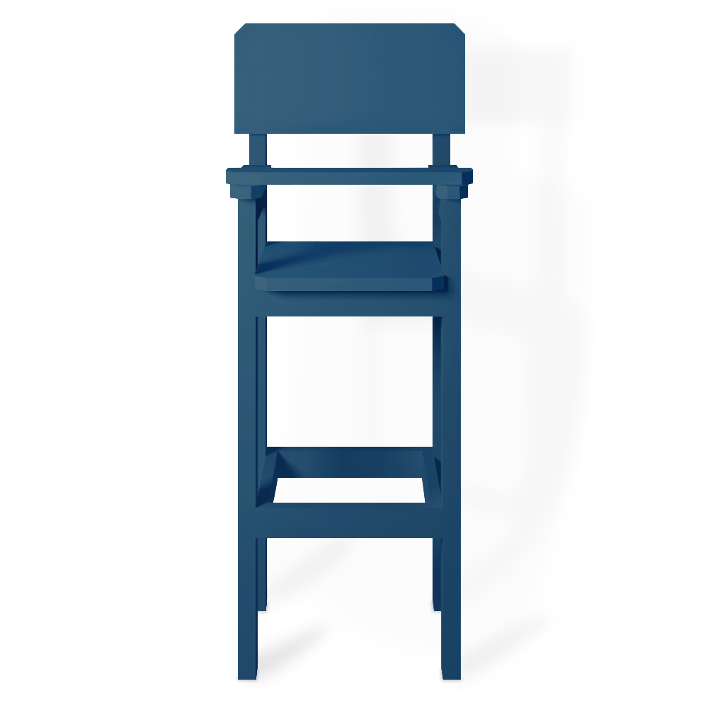 Kit 2 Cadeiras Alta Refeição Infantil Criança Restaurante Lanchonete MDF Azul L12