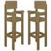Kit 2 Cadeiras Alta Refeição Infantil Criança Restaurante Lanchonete MDF Bege L12