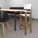 Kit 2 Cadeiras Alta Refeição Infantil Criança Restaurante Lanchonete MDF Bege/Branco L12