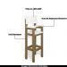 Kit 2 Cadeiras Alta Refeição Infantil Criança Restaurante Lanchonete MDF Bege/Branco L12