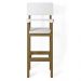 Kit 2 Cadeiras Alta Refeição Infantil Criança Restaurante Lanchonete MDF Bege/Branco L12