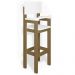 Kit 2 Cadeiras Alta Refeição Infantil Criança Restaurante Lanchonete MDF Bege/Branco L12