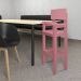 Kit 2 Cadeiras Alta Refeição Infantil Criança Restaurante Lanchonete MDF Rosa L12