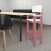 Kit 2 Cadeiras Alta Refeição Infantil Criança Restaurante Lanchonete MDF Rosa/Branco L12