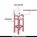 Kit 2 Cadeiras Alta Refeição Infantil Criança Restaurante Lanchonete MDF Rosa/Branco L12