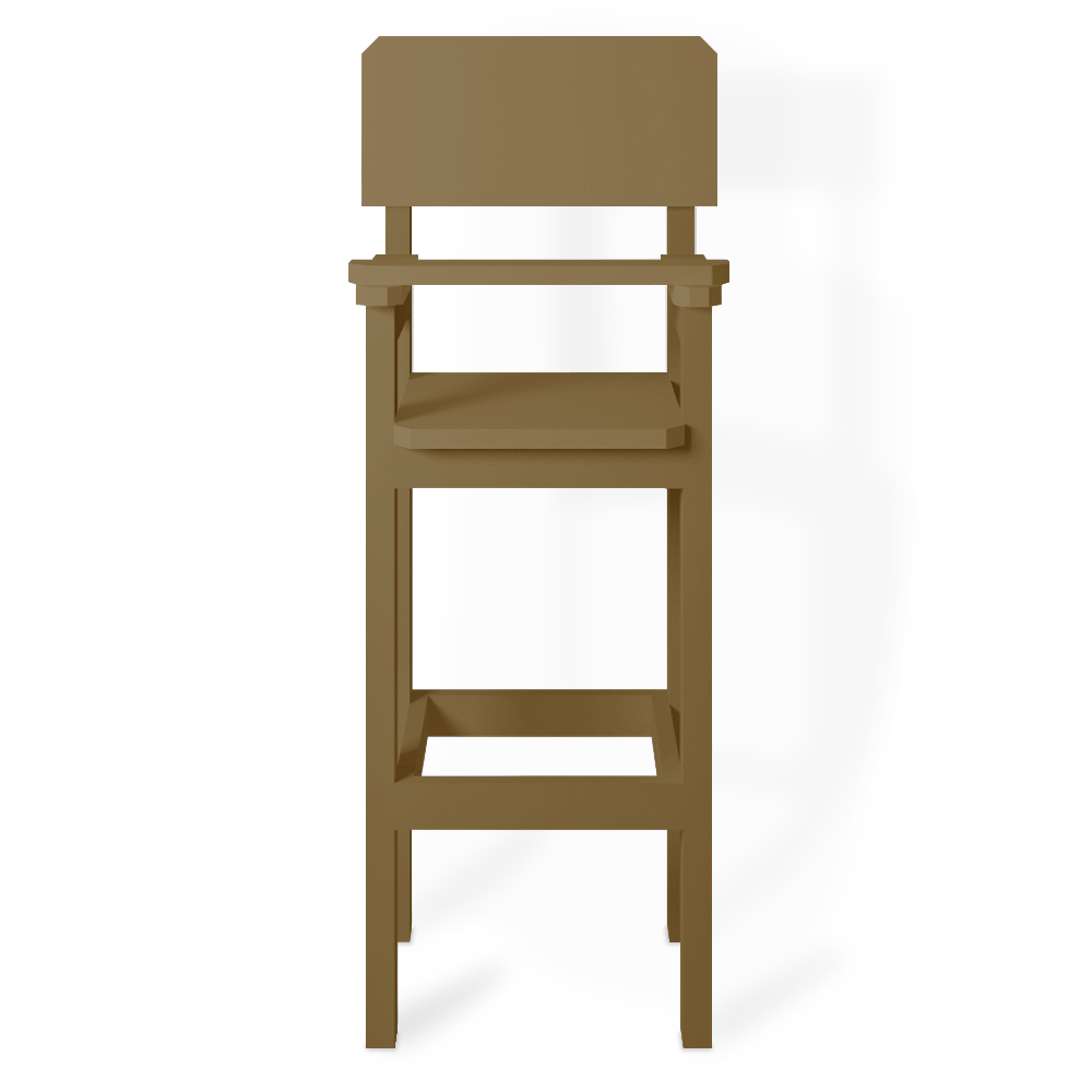 Kit 3 Cadeiras Alta Refeição Infantil Criança Restaurante Lanchonete MDF Bege L12
